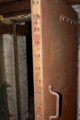 Blast door to air raid shelter